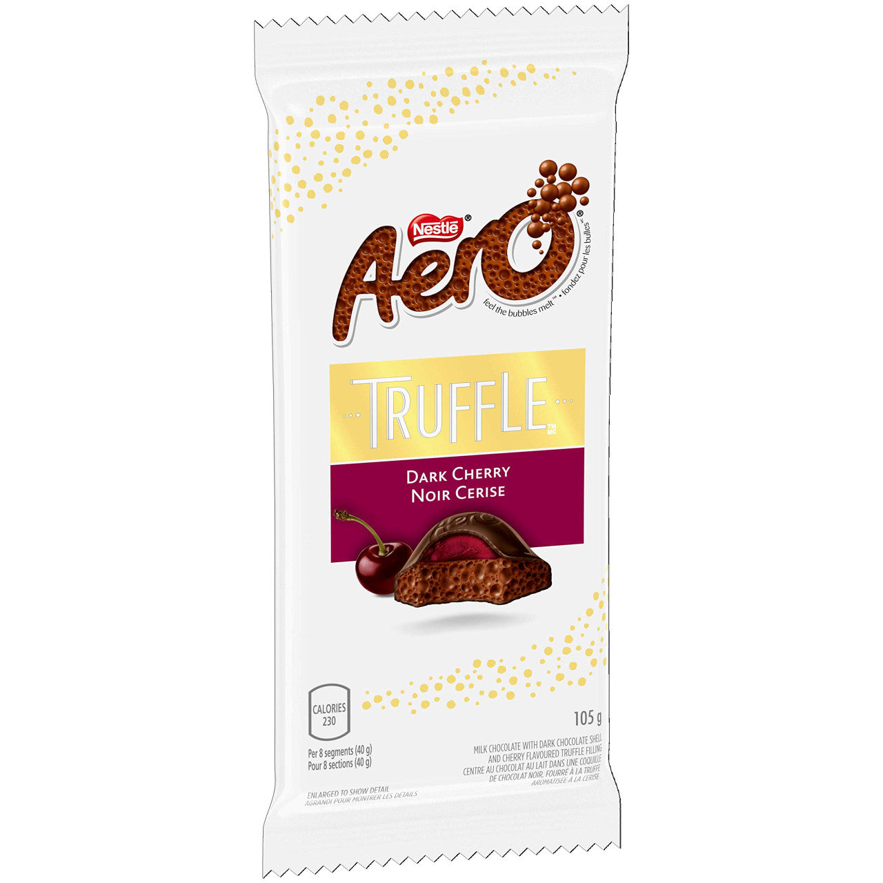 Nestle Aero Truffle Dark Cherry Chocolate Bar, 105g/3.7oz., {Imported from Canada}