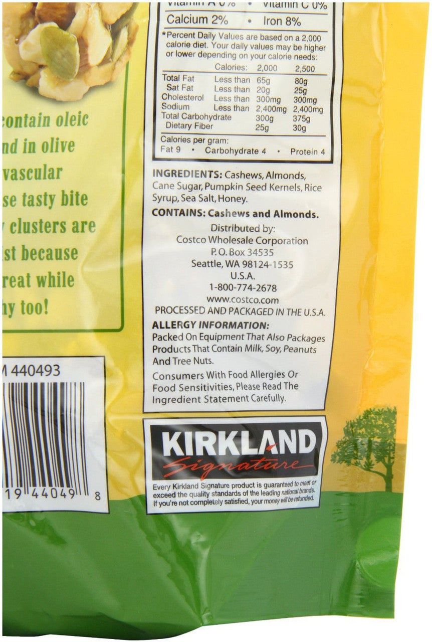 Kirkland Signature Cashew Clusters Snack Mix, 907g/32oz  {Canadian}