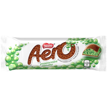 Nestle Aero Peppermint Bubbles Chocolate Bars, 41g/1.4oz - 24 Pack {Imported from Canada}