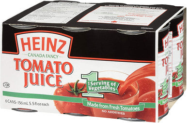 Heinz Tomato Juice Club Pack, 156ML/5.5 fl.oz., Each, 48 Count, {Imported from Canada}
