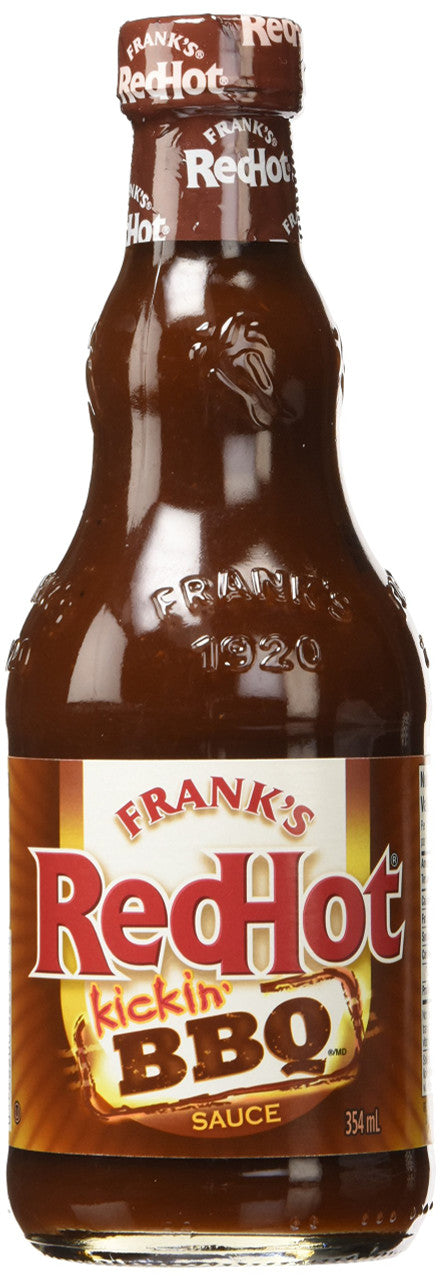 Frank's RedHot, Hot Sauce, Kickin' BBQ Sauce, 354ml, (Imported from Canada)