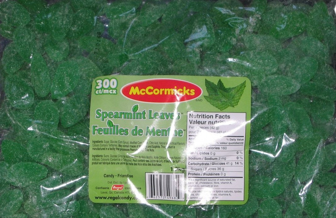 McCormicks Spearmint Leaves  (300ct) 1.8kg/4 lbs. {Imported from Canada}