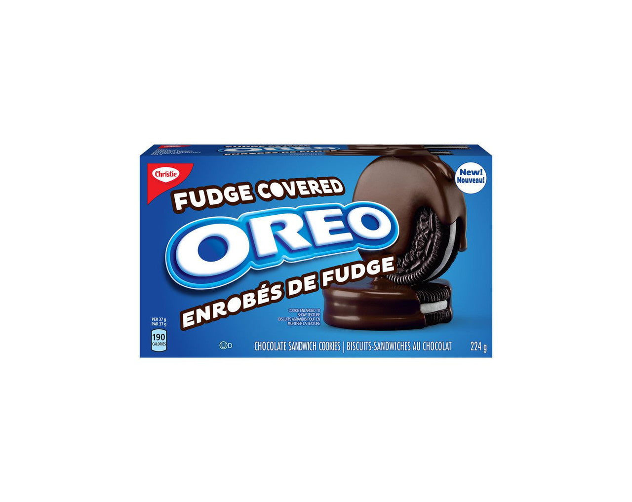 Christie Oreo Fudge Covered Cookies, 224g/7.9oz., (Imported from Canada)