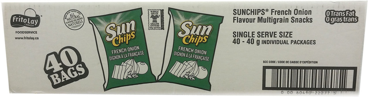 FritoLay Sunchips French Onion Chips, 40g (40 Count) {Imported from Canada}