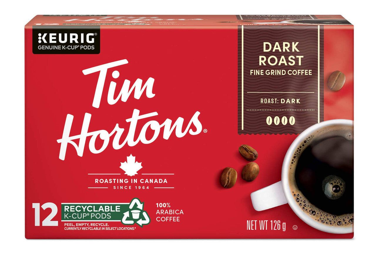 Tim Horton's K-Cup Dark Roast 12 Count {Imported from Canada}