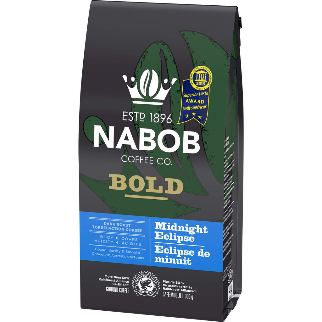 Nabob Bold Midnight Eclipse Ground Coffee, 300g/10.6 oz., {Imported from Canada}