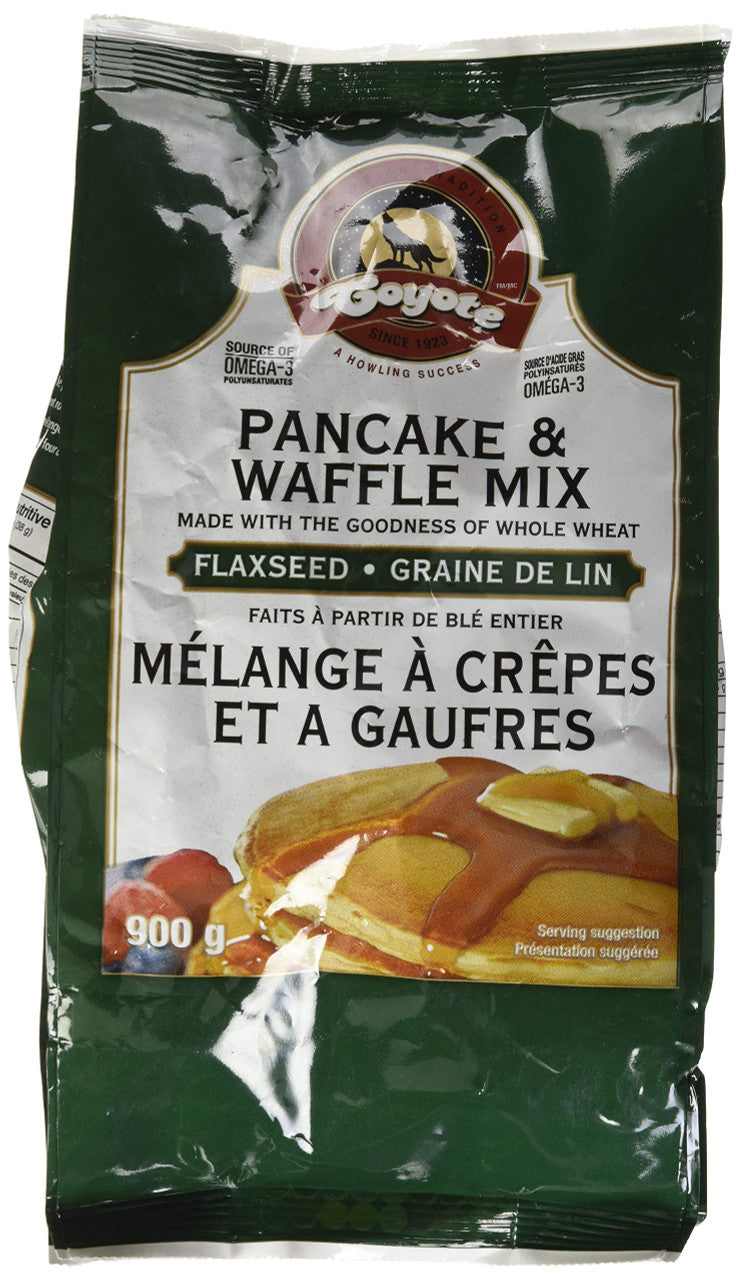 COYOTE Flax Pancake Mix, 900g/31.8 oz., {Imported from Canada}