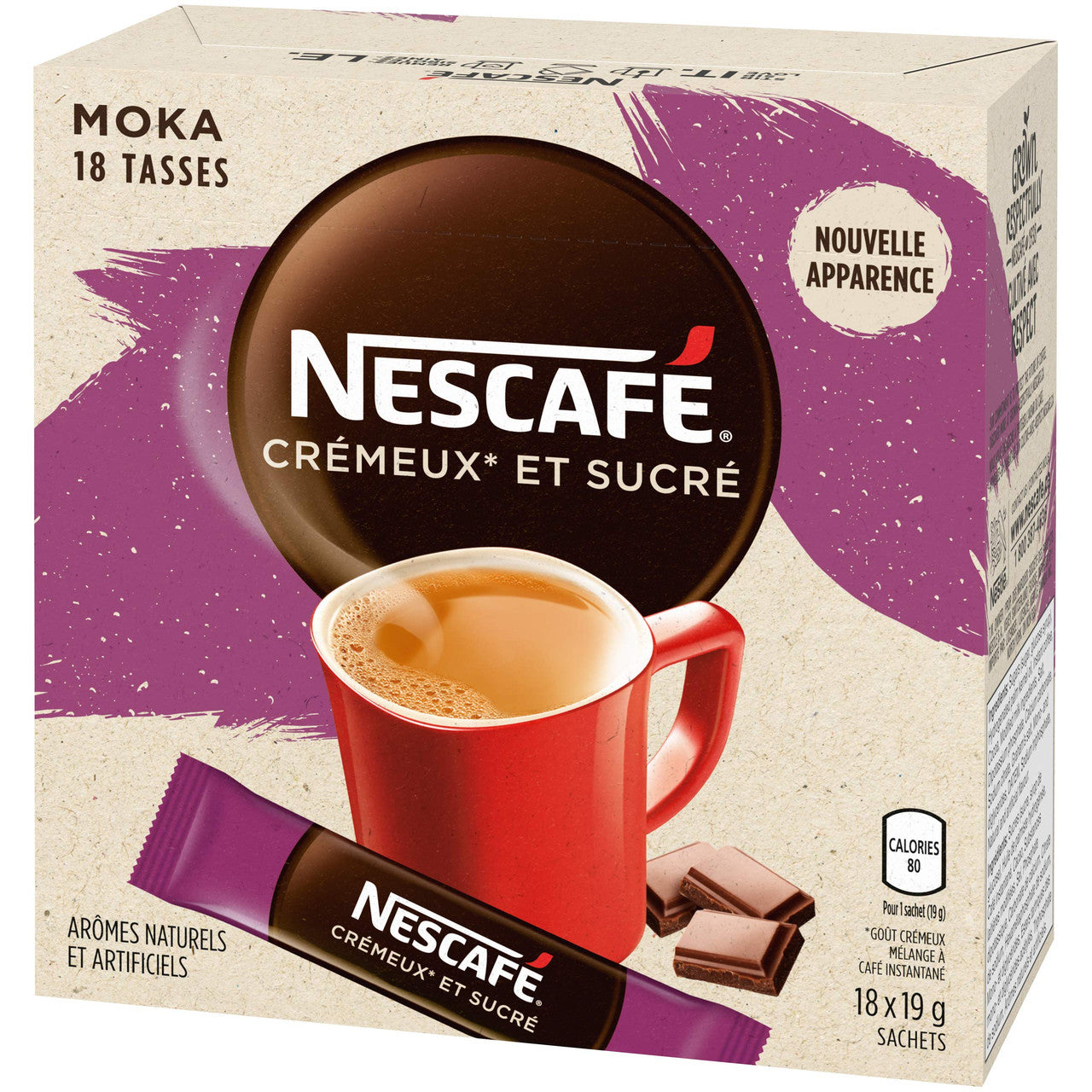 NESCAFE Sweet & Creamy Mocha, Instant Coffee Sachets, 18x19g {Imported from Canada}