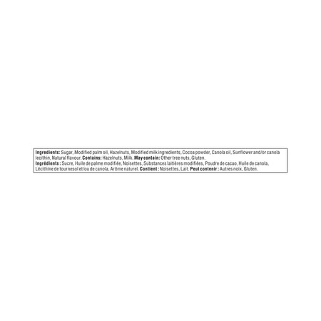 Great Value Crunchy Hazelnut Spread with Cocoa, 375g/13.2 oz - Ingredients label on a white background
