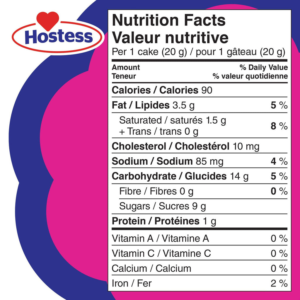 Hostess Hoopies Strawberry Flavour Cakes, Contains 6 Individually Wrapped cakes, 121g/4.3 oz., {Imported from Canada}