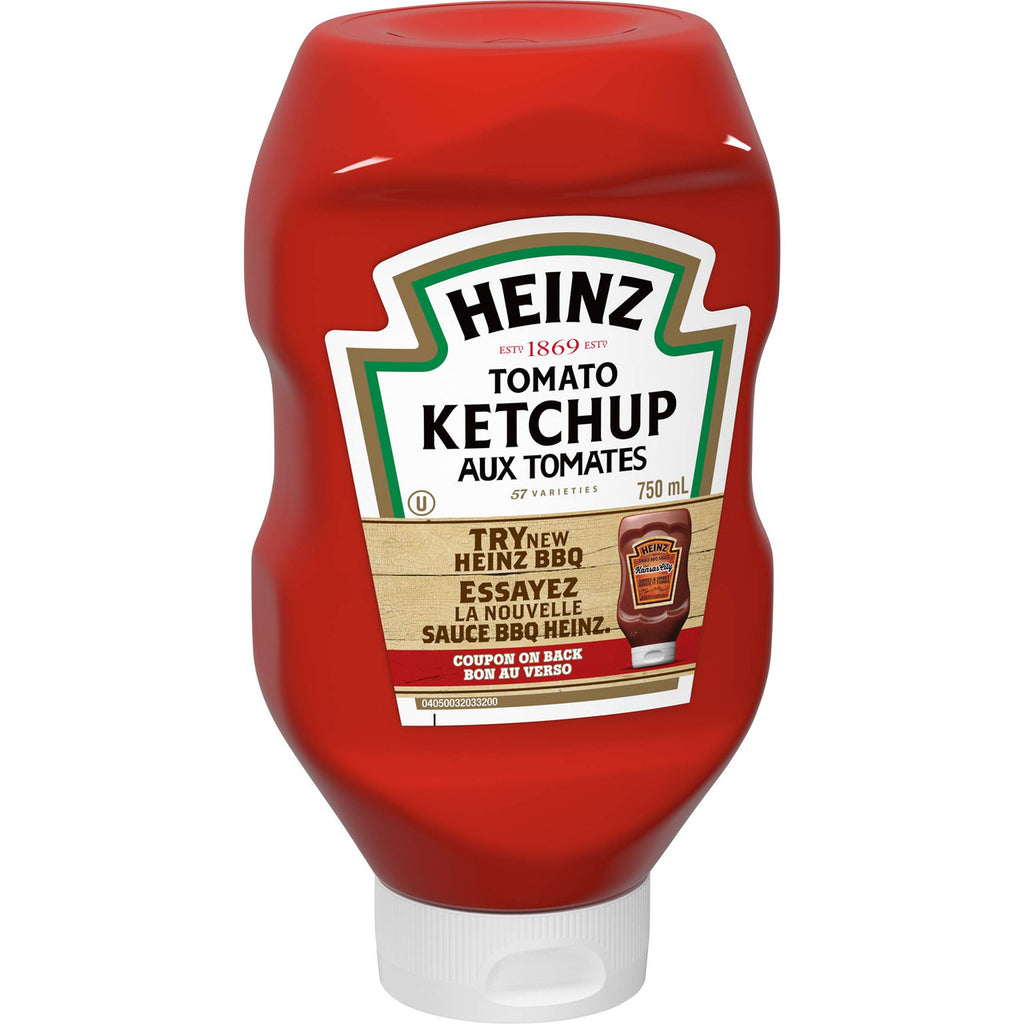 Heinz Tomato Ketchup, 750mL/25oz., Bottle, {Imported from Canada}