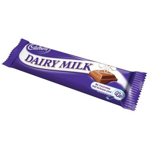 Cadbury Dairy Milk Chocolate Bar, Original, 49g/1.7oz - 24pk {Canadian}