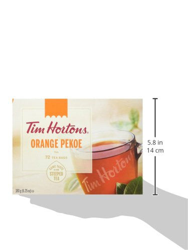 Tim Hortons Orange Pekoe Tea, 72 bags, 180g, 6.35oz {Imported from Canada}