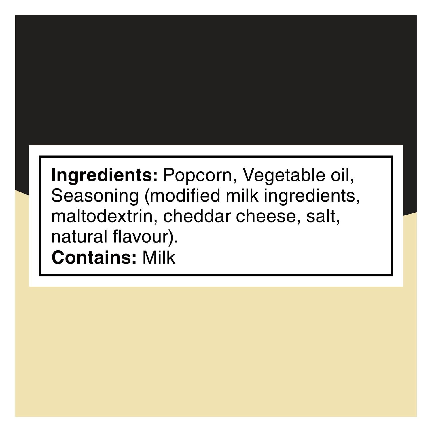 Smartfood White Cheddar Party Size Popcorn, 350g/12.3 oz. - Ingredients Label