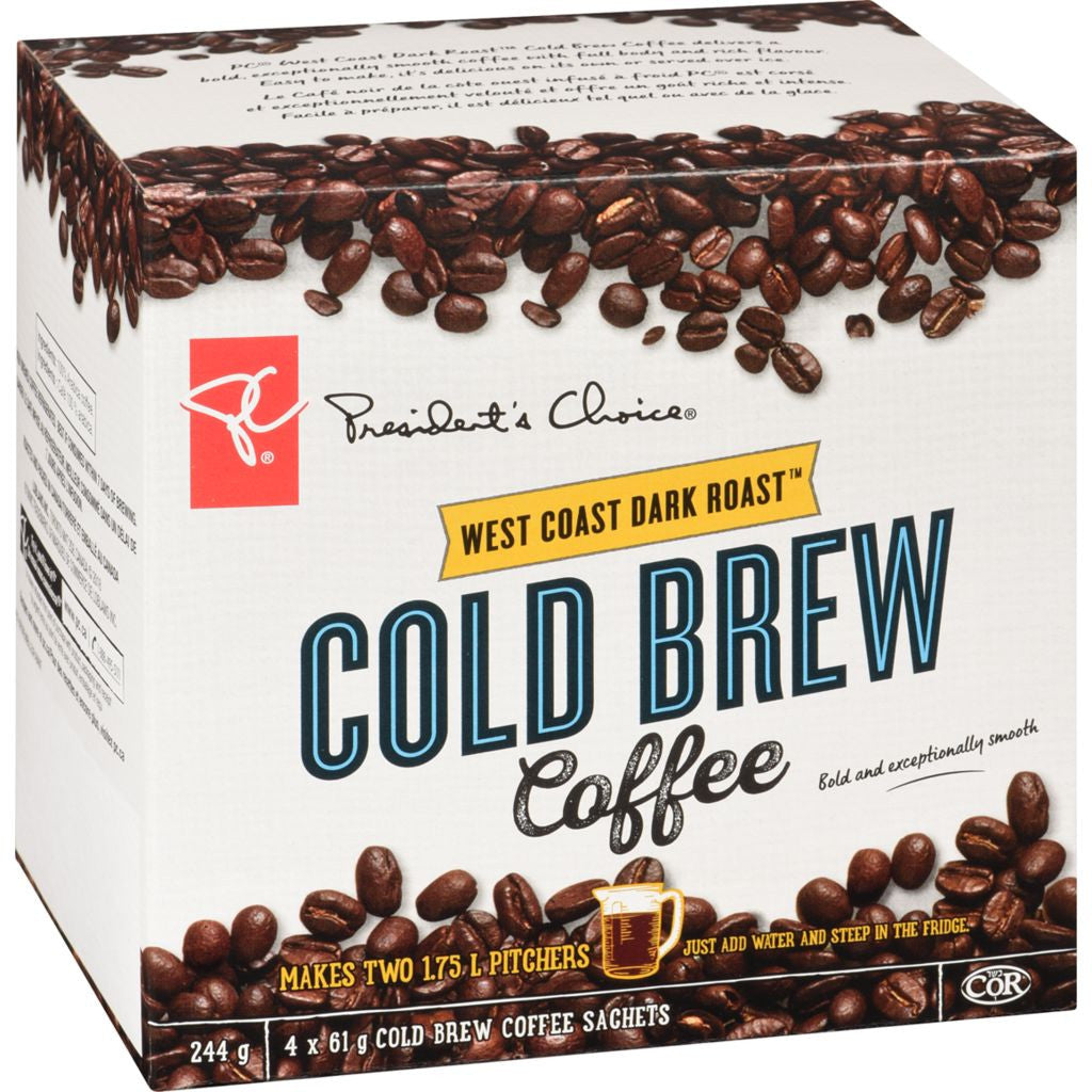 PC West Coast Dark Roast Cold Brew Coffee Kit 244g/8.6 oz., {Imported from Canada}