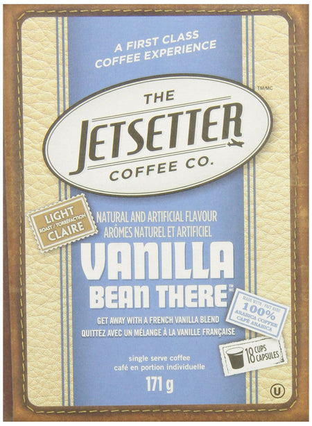 The Jetsetter Coffee Vanilla Bean There, 18pk, 171gm {Imported from Canada}