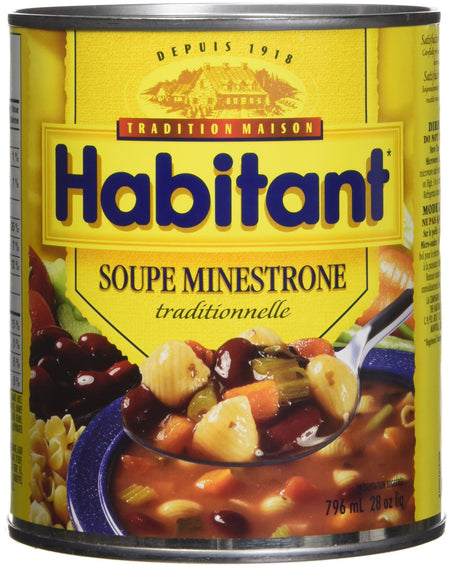 Habitant Traditional Minestrone Soup, 796ml - {Imported from Canada}