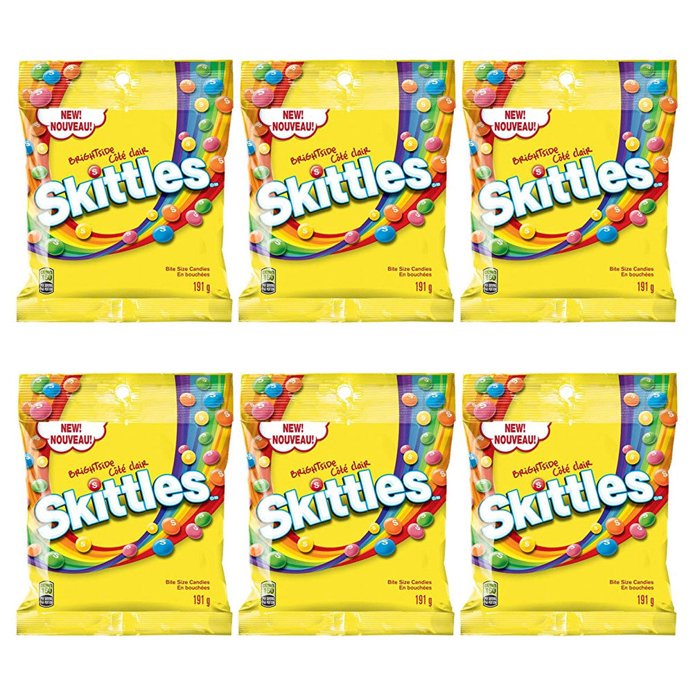 Skittles Brightside Candy, 191g/6.7oz, (6 Pack), {Imported from Canada}