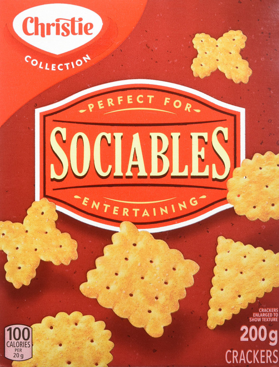 Christie SOCIABLES Crackers, 200g/7.1oz, (Imported from Canada)
