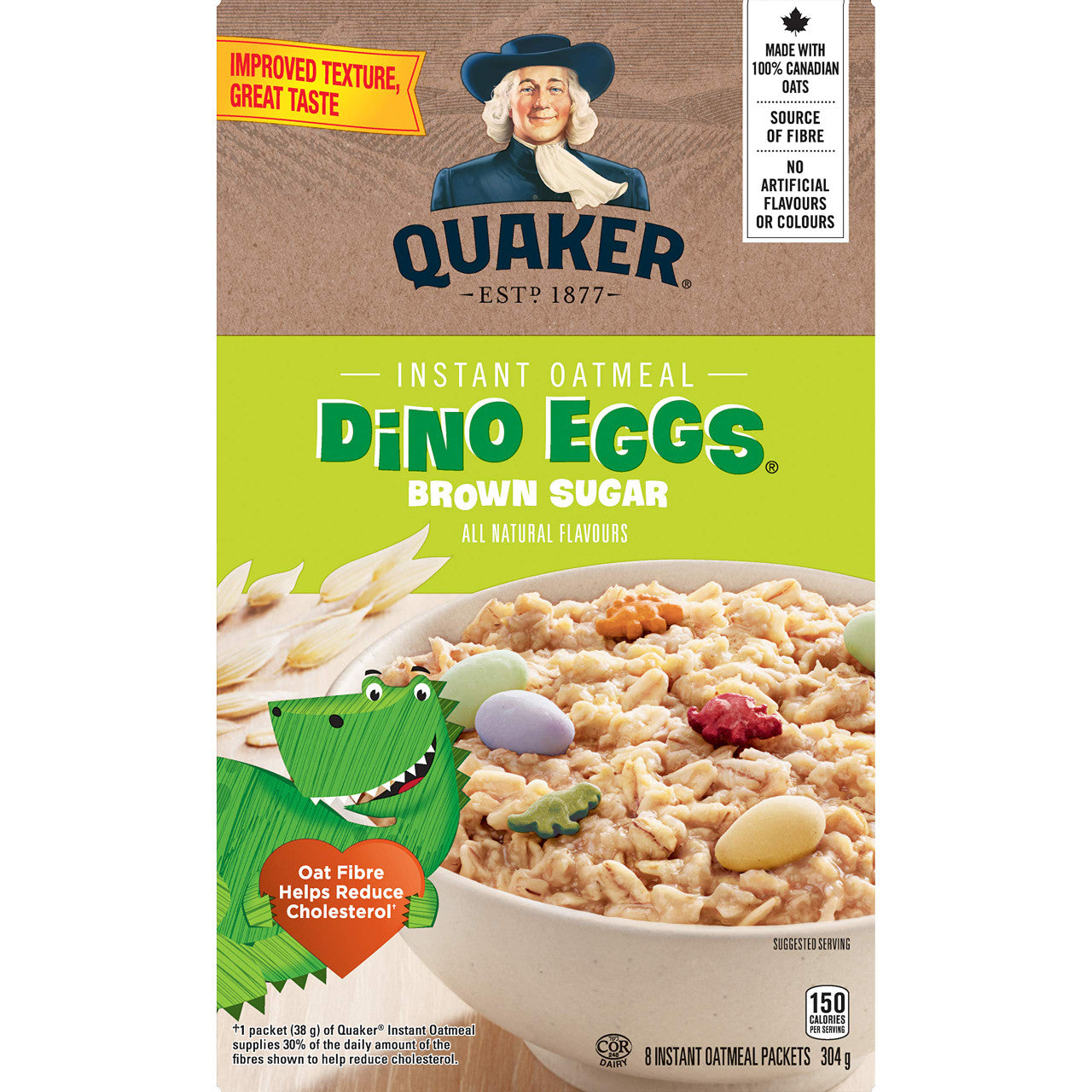 Instant Quaker Oats Dino Eggs Oatmeal, 304g/10.7oz. {Imported from Canada}