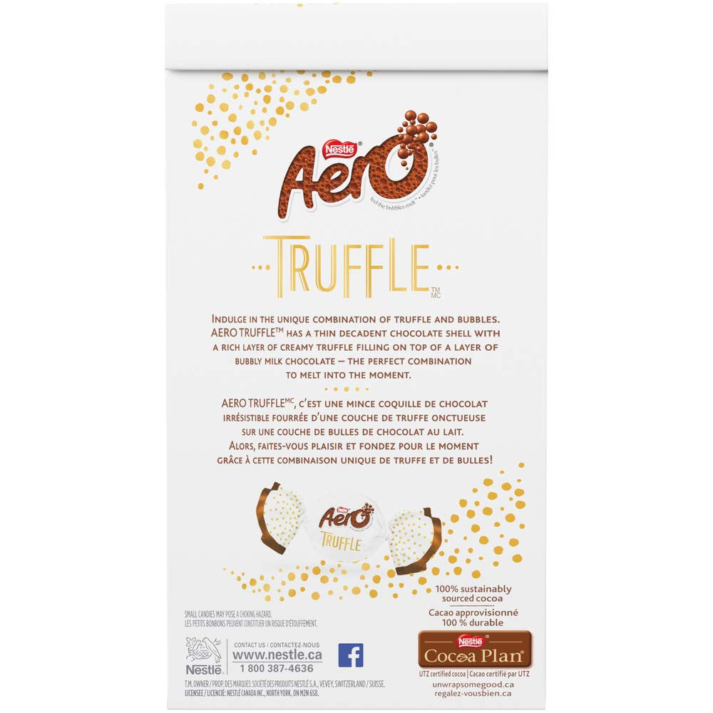 Nestle Aero Truffle Milk Chocolate Boutique Bag, 153g/5.4oz, {Imported from Canada}