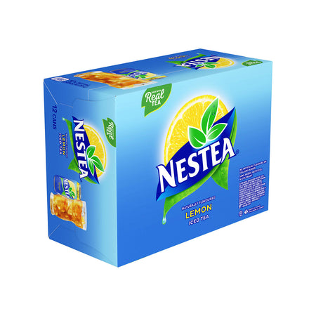 Nestea Lemon Soft Drinks, 341mL/11.5oz., cans, Pack of 12, {Imported from Canada}