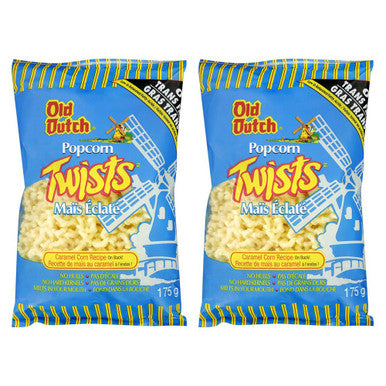 Old Dutch Popcorn Twists Puff Corn Snack 175g/6.17oz, 2-Pack {Imported From Canada}