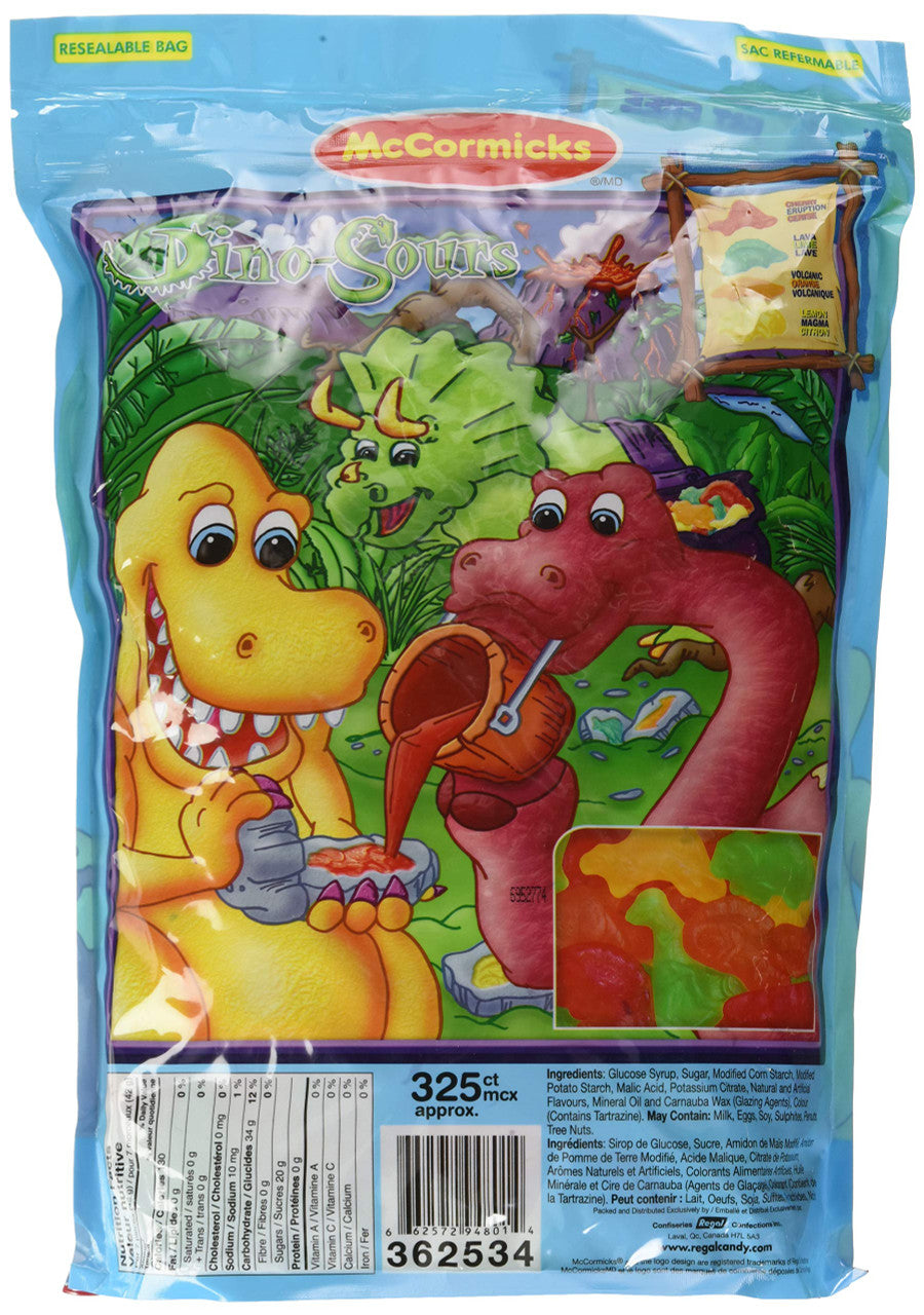 McCormicks - Soft and Sour Dino-Sours Gummy Candy - 2kg/70.5oz (Imported from Canada)