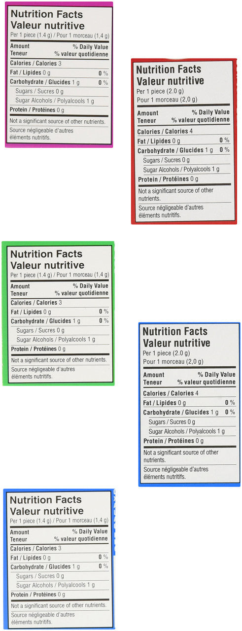 Trident - 24 pack - 8x Spearmint, 6x Very Berry, 6x Peppermint, 2x Vanilla Mint Splash, 2x Strawberry Kiwi Splash
