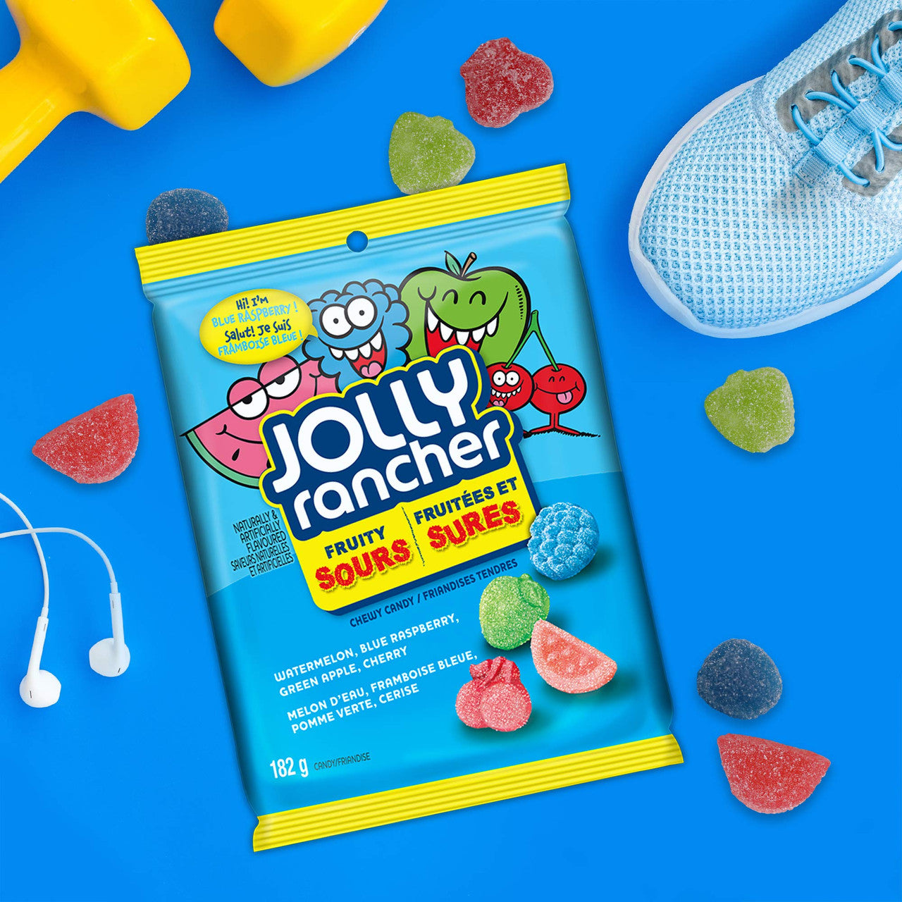 Jolly Rancher Fruity Sour Chewy Candy, 182g/ 6.4 oz., {Imported from Canada}