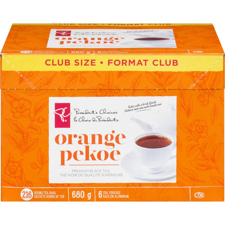 Presidents Choice Orange Pekoe Tea Club Pack 216ct {Imported from Canada}