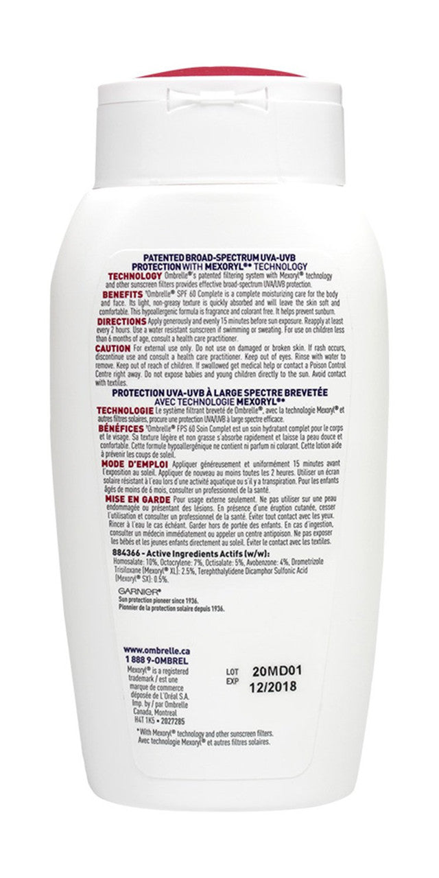 Ombrelle Sunscreen SPF60 w/ MEXORYL LARGE 8 oz / 240 mL