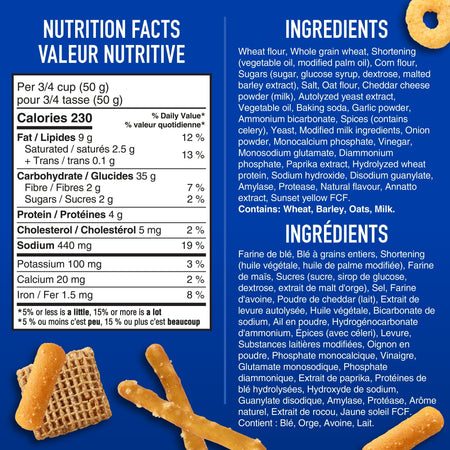 Christie Bits & Bites Crispers Original Snack Mix nutrition information