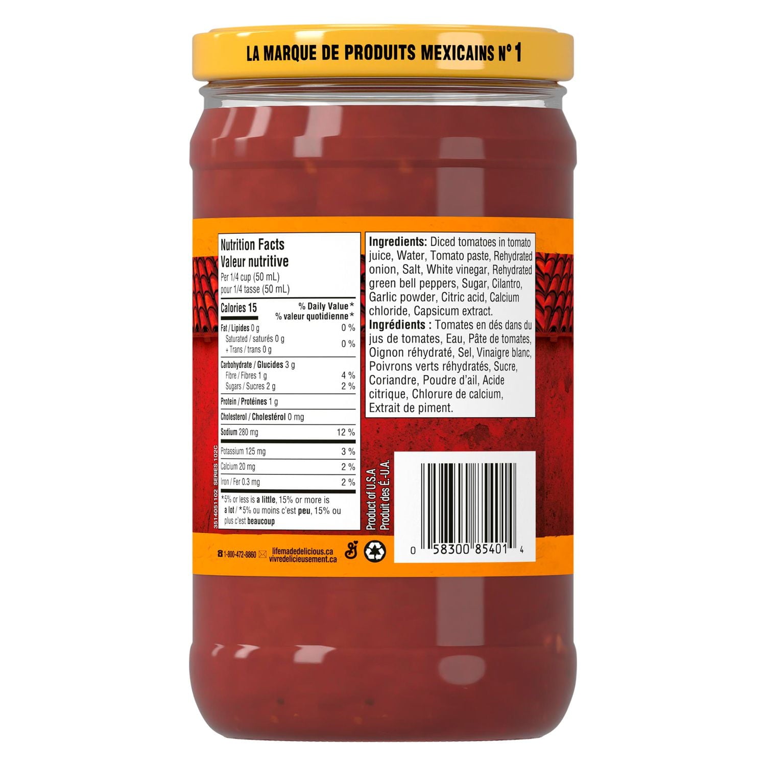 Old El Paso Medium Restaurant Style Salsa Picante, 650ml/22 oz