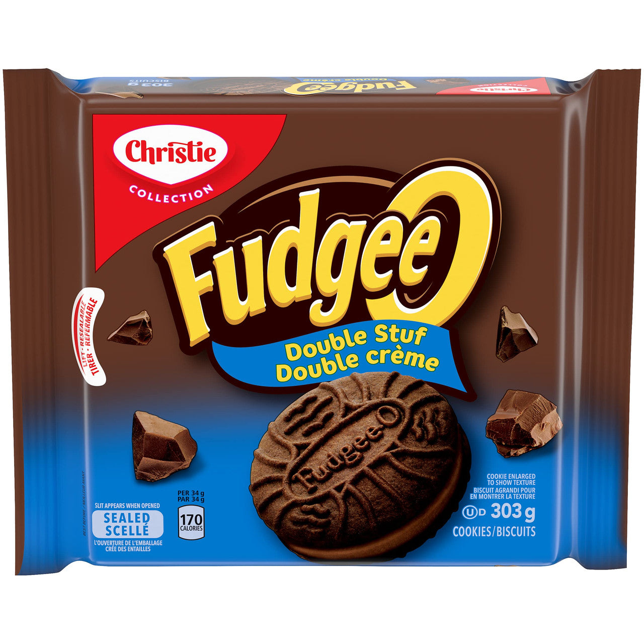 Christie Fudgeeo, Double Stuf, Cookies, 303g/10.68oz {Imported from Canada}