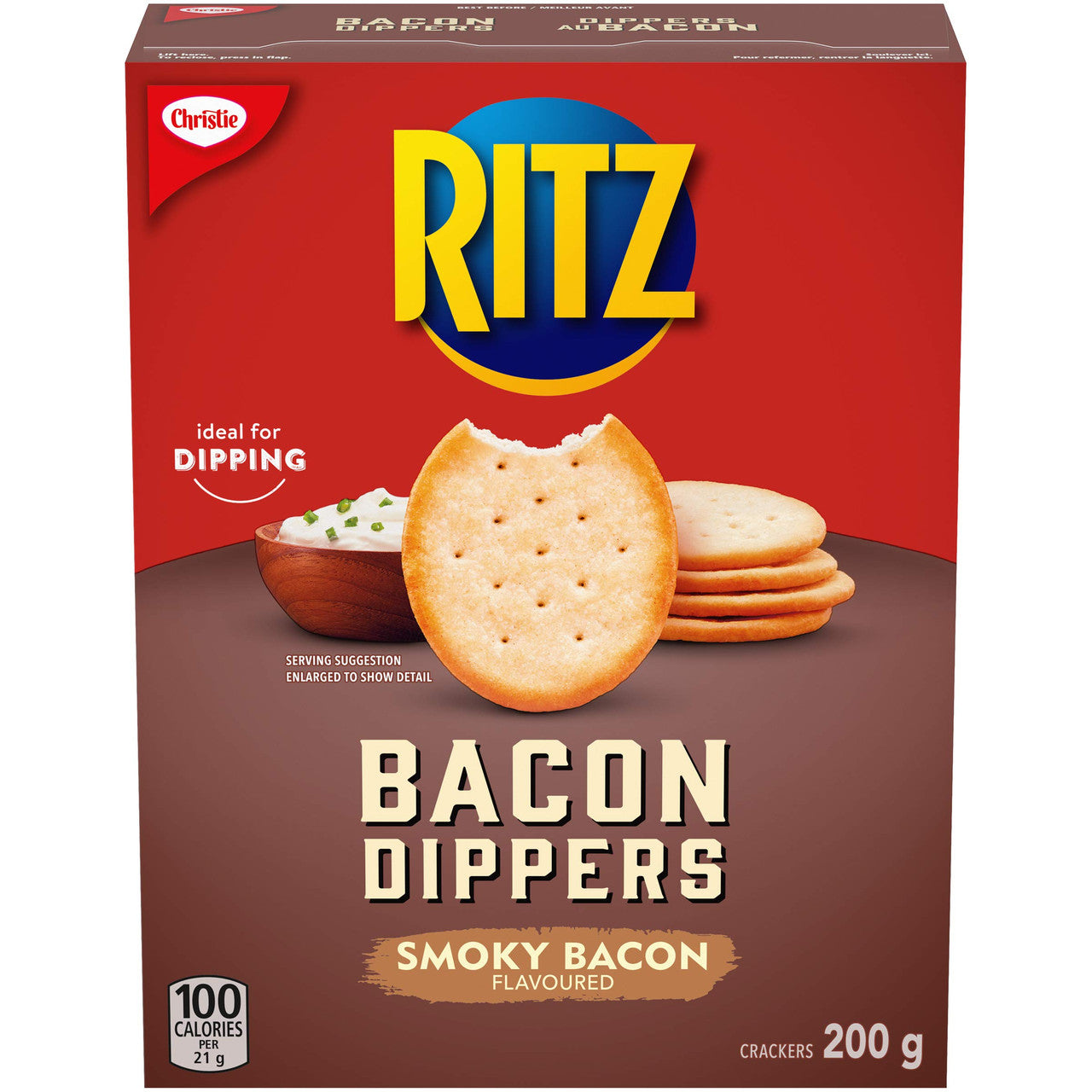 Christie Ritz Bacon Dippers Crackers, 200g/7.1 oz., (6 pack) {Imported from Canada}