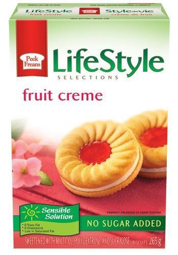 Peek Freans Lifestyle Fruit Creme Sandwich Cookies, 265g/9.3oz {Canadian}