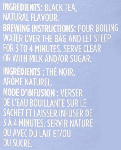 Tetley Earl Grey Tea, 24 tea bags, 48g/1.69oz, (Imported from Canada)