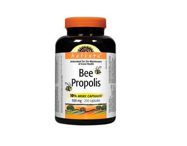 Holista Bee Propolis, 500 mg, 200 capsules (pack of 1) {Imported from Canada}