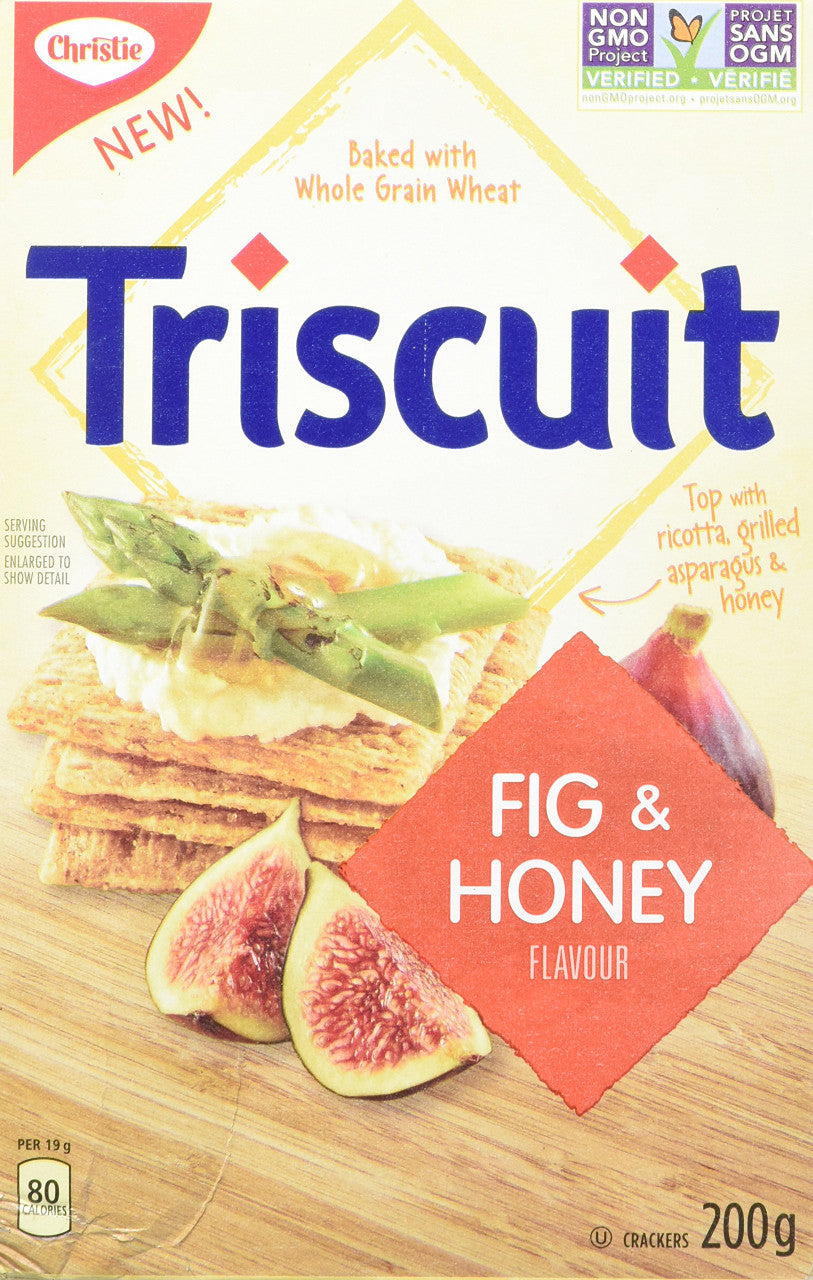 Christie Triscuit Crackers, Fig & Honey Flavoured, 200g, (Imported from Canada)