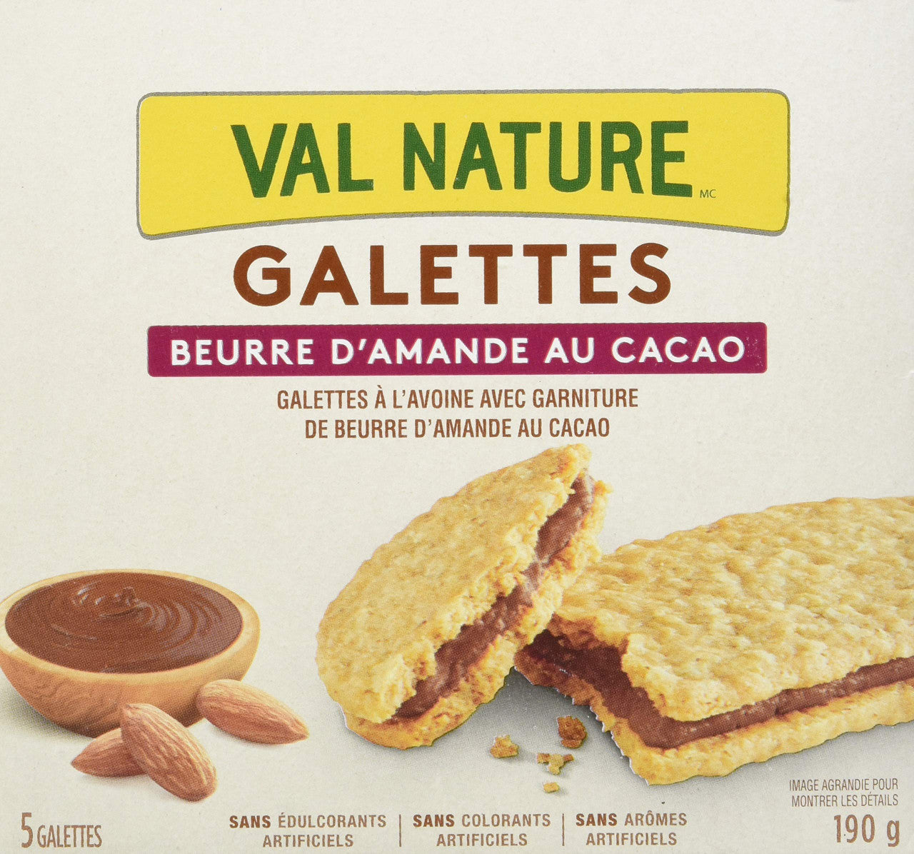 NATURE VALLEY Biscuits with Cocoa Almond Butter, 5ct, 190g/6.7oz, {Imported from Canada}