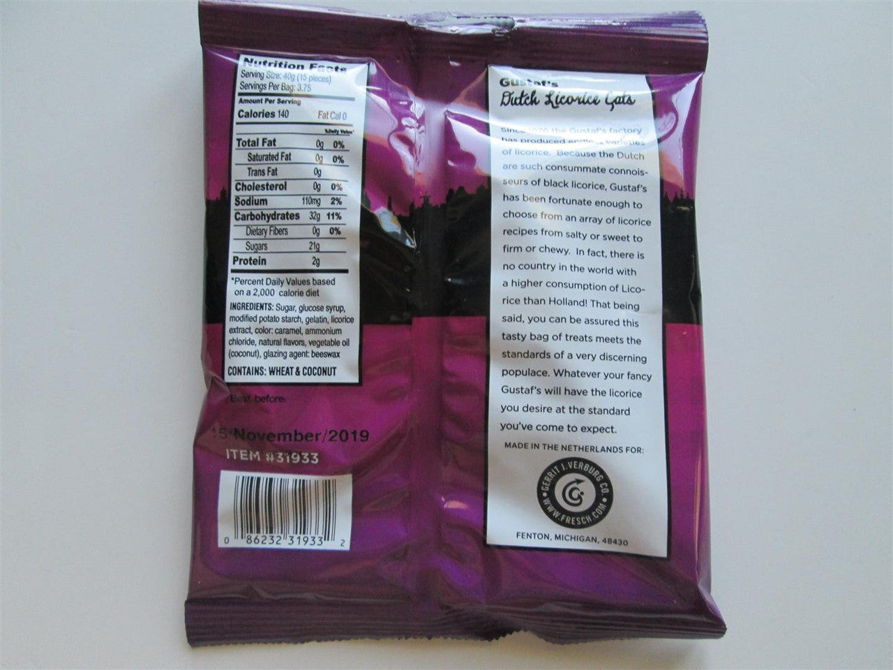 Gustaf's Dutch Licorice Cats, sweet & firm 150g - 5.29oz (1 Bag)