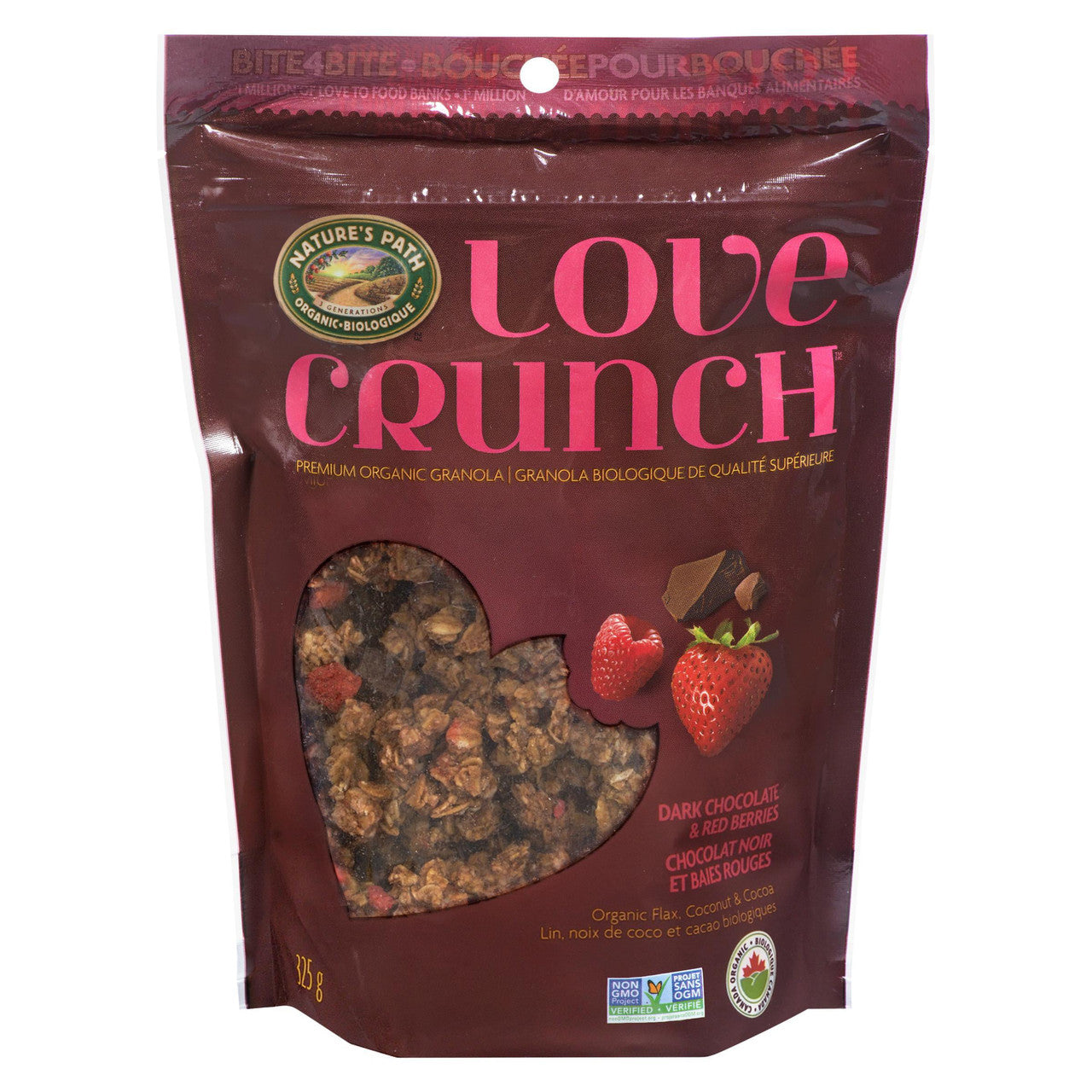 Nature's Path Love Crunch Organic Dark Chocolate & Red Berries Granola, 325g/11 oz. Bag {Imported from Canada}