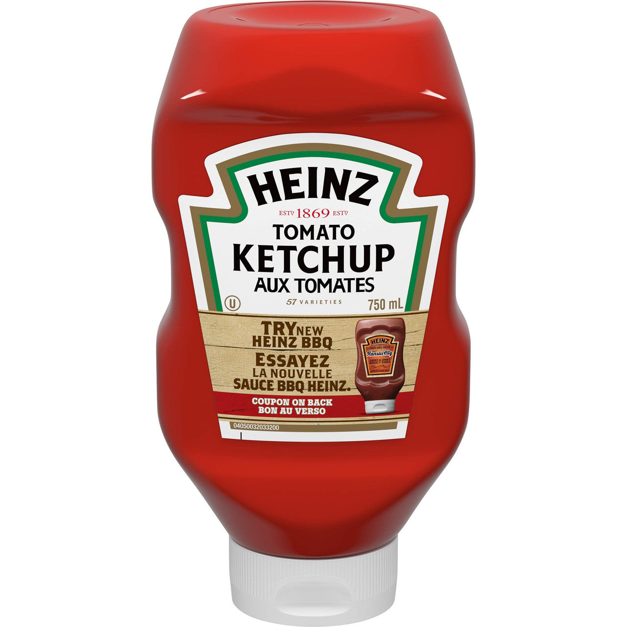 Heinz Tomato Ketchup, 750mL/25oz., Bottle, {Imported from Canada}