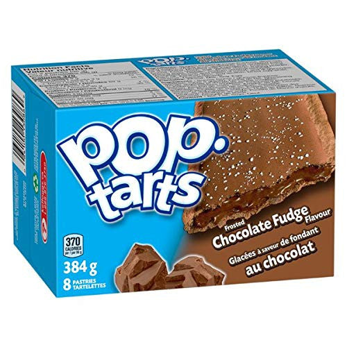 Kellogg's Pop Tarts Toaster Pastries, Frosted Chocolate Fudge 8 Pastries  400g/14.11oz (Imported from Canada)