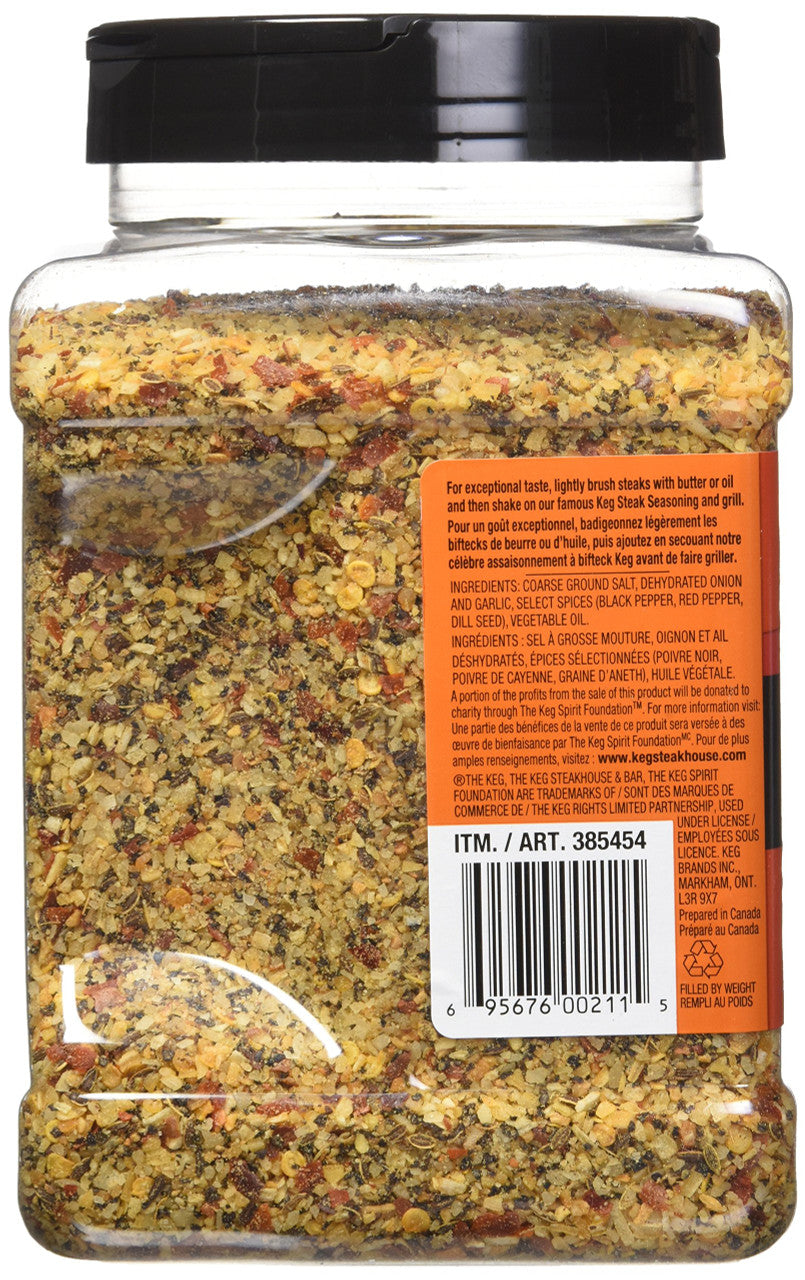 The Keg Steakhouse Steak Seasoning Gluten Free No MSG Added - 1.1kg | 38.8oz {Imported from Canada}