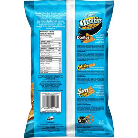 Munchies Original Snack Mix, Doritos, Cheetos, 272g/9.6oz, (Imported from Canada)
