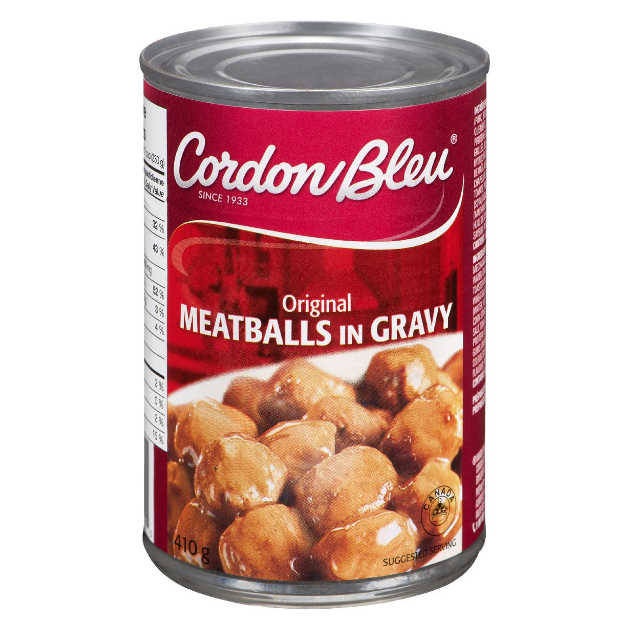 Cordon Bleu Meatballs in Gravy, soup, 410g/14.5 fl.oz., Can, {Imported from Canada}