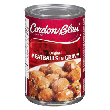 Cordon Bleu Meatballs in Gravy, soup, 410g/14.5 fl.oz., Can, {Imported from Canada}