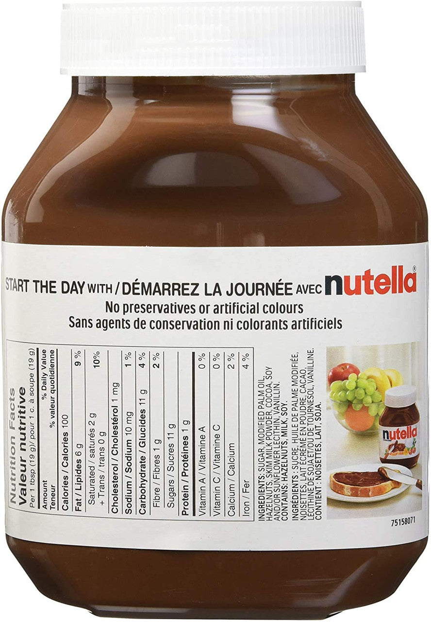 Nutella Hazelnut Chocolate Spread, 1kg/35.3 oz., (6 pack